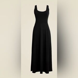J Crew black Matte Jersey long dress